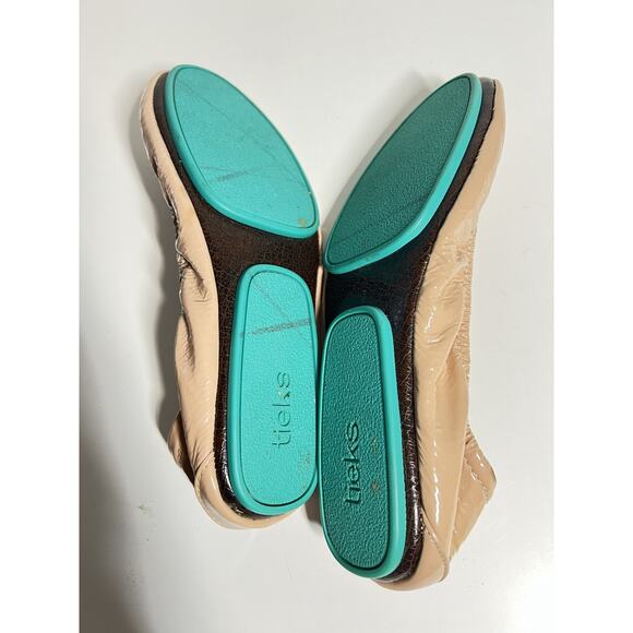 Tieks EUC Blush Pink Nude Patent Leather Foldable Ballet Flats Shoes Size 6 - Picture 6 of 7